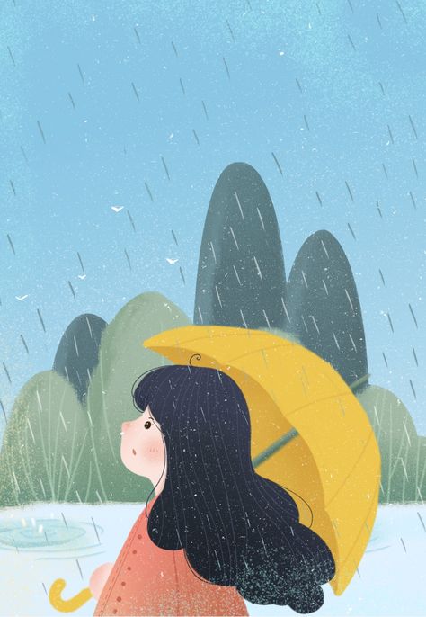 Literary Fresh And Lovely Girl Rainy Day Umbrella Background Umbrella Background, Rainy Day Umbrella, Cute Wallpaper, Wallpaper Image, Background Art, Background Wallpaper, Phone Wallpapers, Rainy Day, Umbrella