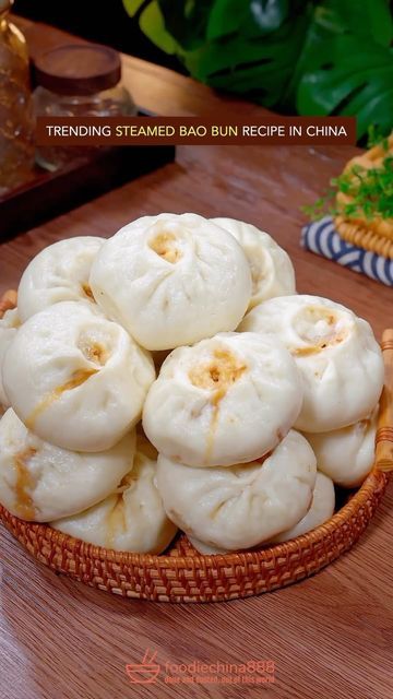 Baozi Recipe, Bao Buns Recipe, Steamed Bao Buns, Steamed Bao, Buns Recipe, Bao Buns, Bun Recipe, Dim Sum, Chinese Food