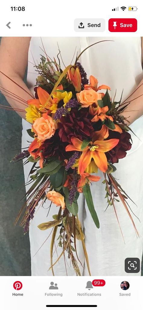 Bridal Bouquet Lilies, Tiger Lily Bouquet, Tiger Lily Wedding, Fall Bridal Bouquet, Lily Bridal Bouquet, Blush Bouquet Wedding, Purple Bridal Bouquet, Autumn Bridal, Cascading Bouquet