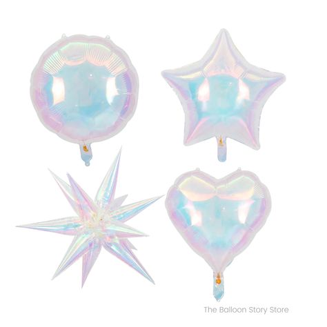 Iridescent Shapes Balloon Star Iridescent Heart Iridescent Balloon Starburst Iridescent Balloon Round Iridescent Balloons Iridescent Balloons, Balloon Prices, Star Burst, Luminous Colours, The Mood, Cool Art, Balloons, Party Decorations, Display Homes