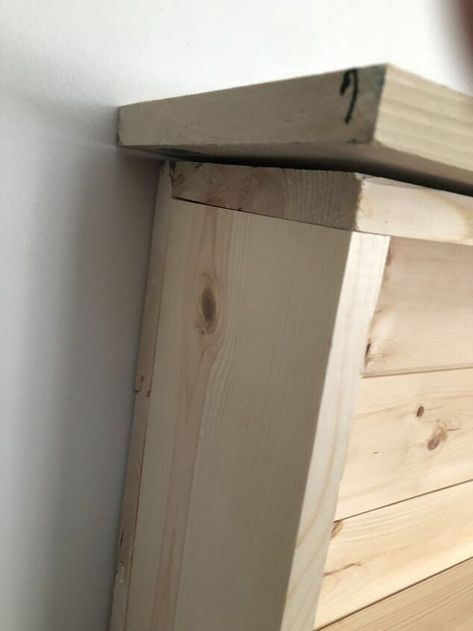 Your bed will look like new with this wonderful headboard. Budget friendly and wonderful . diy | dy rustic | farmhosue | headboard | diy headboards | wood working | diy wood working Tongue And Groove Headboard Diy, Pine Headboard Diy, Storage Headboards, Diy Storage Headboard, Headboard Plan, Build A Headboard, Farmhouse Bedroom Set, Diy Wood Headboard, Diy Bed Headboard