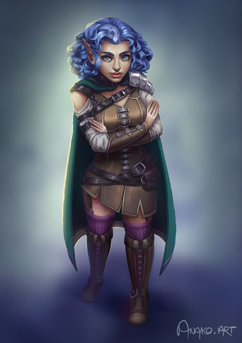 Rogue Makeup, Firbolg Rogue, Female Gnome Dnd, Forest Gnome Dnd, Rock Gnome Dnd Female, Gnome Female Dnd, Rogue Arcane Trickster, D&d Rogue Art, Forest Gnome Dnd Female