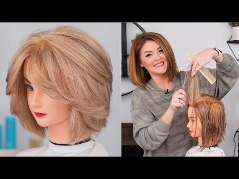 Best BUTTERFLY Bob. Movement & Flowy Layers Haircut Tutorial - YouTube Layers Haircut Tutorial, Haircut Ideas For Girls, Butterfly Bob, Butterfly Haircuts, Layers Haircut, Butterfly Haircut, Sciatica Exercises, Haircut Tutorial, Corte Bob