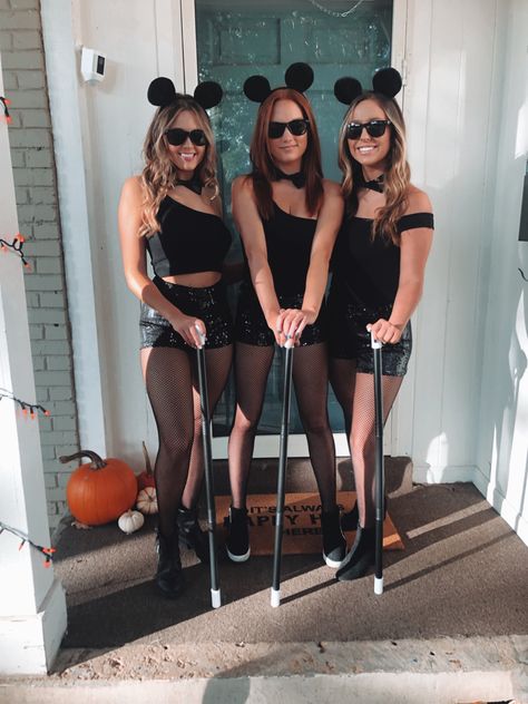 3 Blind Mice Costume, Blind Mice Costume, Three Blind Mice Costume, Mice Costume, 3 Blind Mice, Black Dress Halloween Costume, Belle Halloween, Basic Halloween Costumes, Shrek Costume