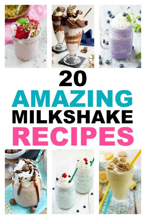 20 Amazing Milkshake Recipes - The Rockstar Mommy Healthy Chocolate Milkshake, Mocha Milkshake, Mint Chocolate Chip Milkshake, Malt Milkshake, Blueberry Milkshake, Peanut Butter Milkshake, Homemade Milkshake, Coffee Milkshake, Milkshake Recipe