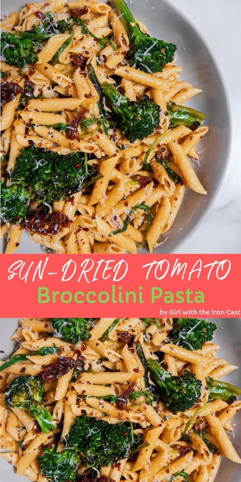 Sun Dried Tomato Pasta Vegan, Recipes With Broccolini, Healthy Banza Pasta Recipes, Chickpea Pasta Recipe, Banza Pasta Recipes Healthy, Whole Wheat Pasta Recipes, Banza Recipes, Chickpea Pasta Recipes, Broccolini Pasta