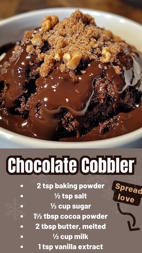 Chocolate Cobbler – Warm, molten chocolate beneath a soft, cake-like topping makes this cobbler a must-try for any chocolate lover. Simple, quick, and indulgent! #EasyDesserts #RichAndChocolatey #BakingRecipes #SweetIndulgence Chocolate Cobbler, Comfort Desserts, Molten Chocolate, Food Hub, Garlic Butter Chicken, Warm Chocolate, Chicken Bites, Cobbler Recipes, Quick Easy Dinner