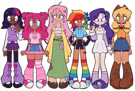 Mane Six Human, Mlp Characters As Humans, My Little Pony Characters As Humans, My Little Pony All Characters, My Little Pony As Humans, Mlp Fan Art Human, Weird Eyebrows, Mlp Mane 6, My Little Pony Human