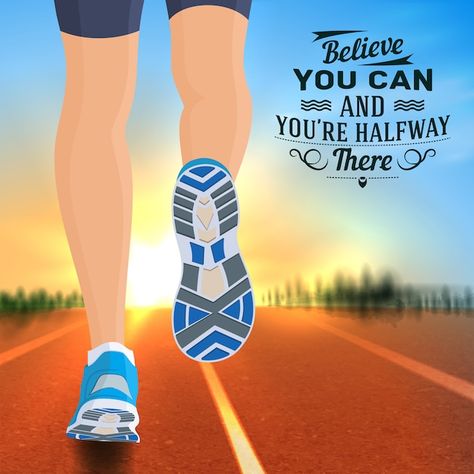 Free vector quotes realistic poster with... | Free Vector #Freepik #freevector #possibility #road-success #achieve-goals #achievement Fitness Graphics, Walking Motivation, Marathon Posters, Job Motivation, Walking Challenge, Anniversaire Diy, Running Day, Vector Quotes, Trail Runner