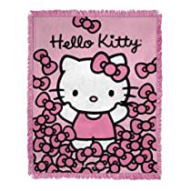 Hello Kitty Bow, Woven Throw, Throw Blanket, Hello Kitty, Wall Hanging, Kitty, Tapestry, Couch, Bed