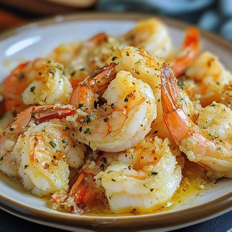 Tasty Recipes & Cooking Ideas by Thalia's Tasty | Baked Garlic Parmesan Shrimp | Facebook Butter Garlic Shrimp, Cooked Shrimp Recipes, Lobster Recipes Tail, Grilled Shrimp Recipes, Yummy Seafood, Shrimp Recipes Easy, Lobster Recipes, Shrimp Dishes, Food Babe