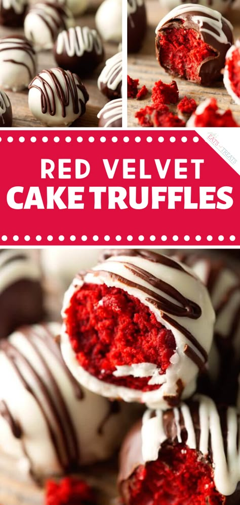 No Bake Red Velvet, Red Velvet Cake Balls, Red Velvet Truffles, Red Velvet Cake Pops, Velvet Desserts, Velvet Recipes, Valentine Dessert, Red Velvet Desserts, Cake Ball Recipes