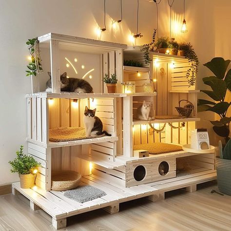 Cat Room Diy, Cat Room Decor, Katt Grejer, Cat Patio, Diy Cat Tree, Eco Garden, Cat House Diy, Diy Cat Toys, Cats Diy Projects