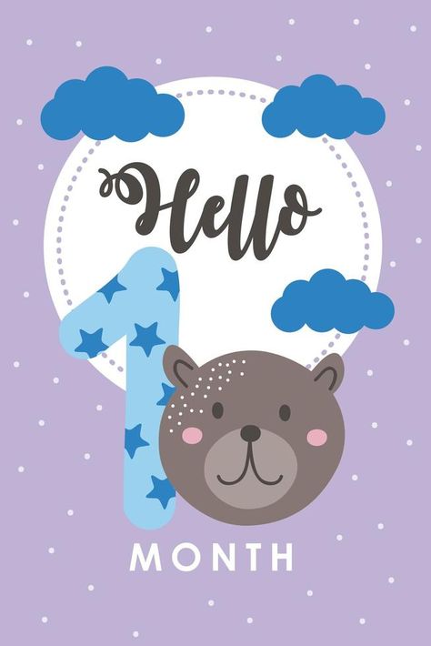 baby month card One Month Baby, Baby Month Stickers, Month Stickers, Baby Frame, Free Clipart, One Month, Baby Month By Month, A Month, Frame Design