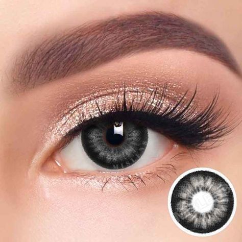 Contacts Eyes Lenses, Grey Lenses Contact Lens, Dark Gray Eyes, Grey Lenses Eye, Dark Grey Eyes, Eye Lens Colour, Change Your Eye Color, Natural Color Contacts, Soft Lens