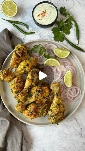 218K views · 16K likes | Zubda Malik on Instagram: "Malai Tangdi Kebab (Creamy Drumsticks) 

2 kgs Chicken Drumsticks
4 tbsp Lemon Juice
2 tbsp Salt 

Put deep gashes and rub lemon juice and salt. Leave for 30 minutes and drain. 

2 tbsp Ginger Garlic & Chilli Paste 
250 g Full Fat Yogurt
100 ml Double Cream 
1 tbsp White Pepper Powder
1/2 tbsp Garam Masala Powder 
1 tsp Green Cardamom Powder
1/2 tsp Turmeric 
2 Eggs
1 tbsp Dried Fenugreek leaves 
(optional) 

Mix all ingredients and coat the drumsticks well. Leave to marinate for an hour. 

Live charcoal for smoking 

Give smoke of live charcoal for 5 minutes.

Grill for 50 minutes at 180 c

For Basting:
4 tbsp melted butter
1/4 cup of chopped coriander 
1 tsp lemon zest

Mix and brush on grilled chicken and serve.Enjoy" Nonveg Snacks, Garam Masala Powder, Green Cardamom, Full Fat Yogurt, Fenugreek Leaves, Double Cream, Chilli Paste, Cardamom Powder, Pepper Powder