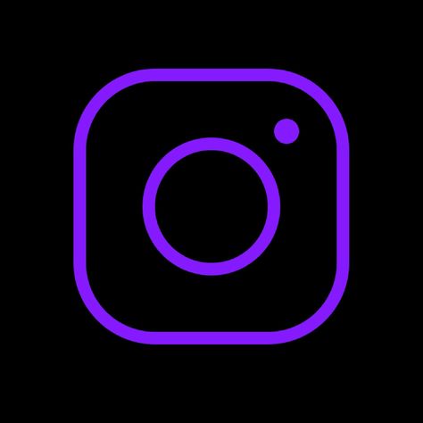 Black Homescreen, Purple Instagram, Black And Purple Wallpaper, Heart Neon, News Logo, Logo Instagram, Light App, Purple Neon, Dark Purple Aesthetic