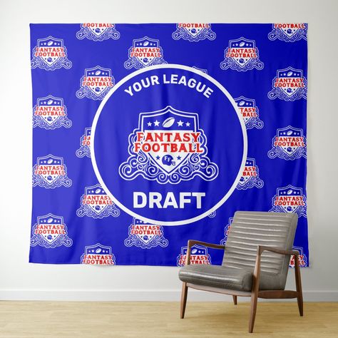 Fantasy Football Draft Party Tapestry Fantasy Football Party, Football Draft Party, Fantasy Football Draft Party, Football Draft, Football Theme Party, Football Themes, Football Ball, Flag Football, Football Party