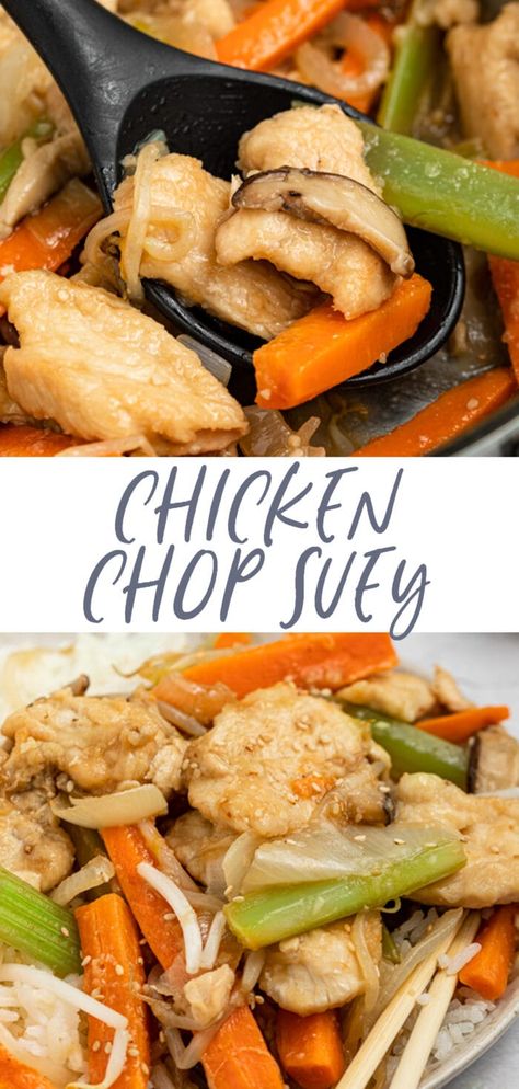 Chicken Chop Suey - 40 Aprons Easy Chicken Chop Suey Recipe, Chicken Chop Suey Recipe, Chop Suey Recipe Chinese, Vegetable Chop Suey, Sun Dried Tomato Cream Sauce, Chicken Chop Suey, Gluten Free Chicken Broth, Chop Suey Recipe, 40 Aprons