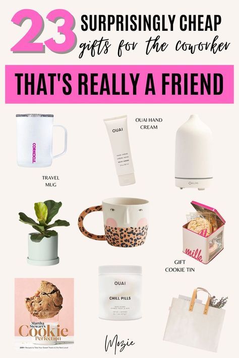 Do you have that one coworker who's your work bestie? We have the ultimate list of cheap gifts for him or her! Whether you want to give her the gift of relaxation or something that she will love, this gift guide has it all! These are great ideas for christmas gifts for coworkers as well! Shop all the cheap gifts for coworkers at the link above! Gifts For Coworkers Leaving, Gifts For Coworkers Birthday, Cheap Gifts For Coworkers, Birthday Gifts For Coworkers, Coworkers Christmas Gifts, Gifts For Coworkers Christmas, Small Gifts For Coworkers, Inexpensive Birthday Gifts, Gift For Coworker Leaving