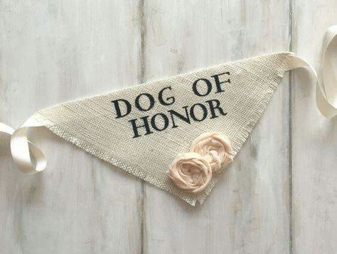 Dog Of Honor, Dog Wedding Bandana, Stella York, Future Wedding Plans, Fabric Roses, Cute Wedding Ideas, Dog Wedding, Wedding Goals, Wedding Guide