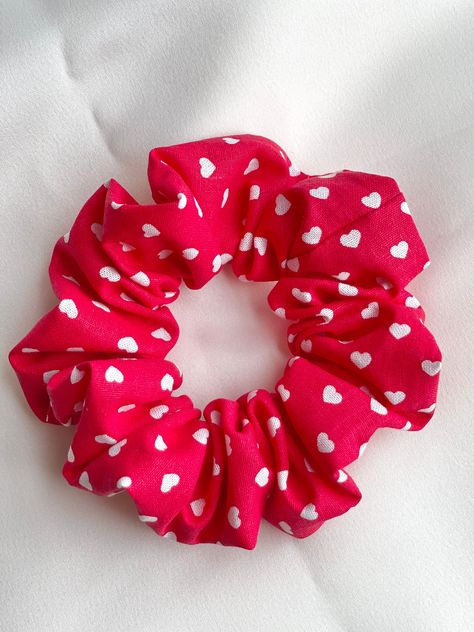 Ponytail Bump, School Party Favors, Red Scrunchie, Friends Heart, Valentine Gift Baskets, Valentine's Day Gift Baskets, Hair Tie Accessories, Gift For Valentine, Galentines Day