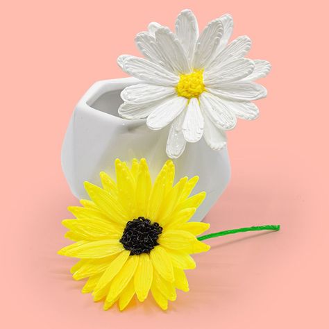 Ideas For 3d Pen, Cute 3d Pen Ideas, 3d Pen Ideas Easy, 3d Pen Ideas, 3d Doodle Pen, 3d Pen Stencils, Doodle Pen, Beautiful Spring Flowers, 3d Pen Art