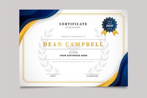 Certificate Of Appreciation Template Editable Free, Certificate Design Template Editable, Elegant Certificate Design, Classroom Awards Certificates, Certificate Design Inspiration, Medical Certificate, Business Certificate, Certificate Of Recognition Template, Geometric Template