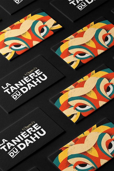 Business Card Design Illustration, Artist Name Card Design, Illustrative Business Cards, Graphic Designer Visiting Card Creative, Art Business Card Design, Pattern Business Card, Bissness Card Design, Graphic Designer Visiting Card, Business Card Design Artist