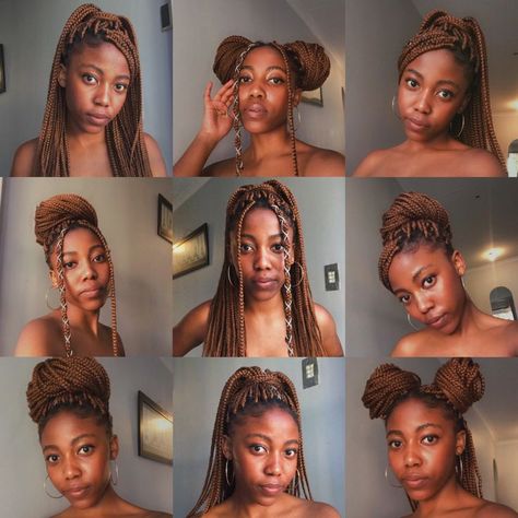 Box Braids Ways To Style, Braid Hairstyles For Black Women Short Hair, Box Braids Hairstyles For Wedding Guest, Up Do With Braids For Black Women, Hairstyle With Box Braids Ideas, Styling My Box Braids Black Women, Style For Box Braids Hairstyles, Styles To Do With Box Braids Hairstyles, Box Braid Style Ideas