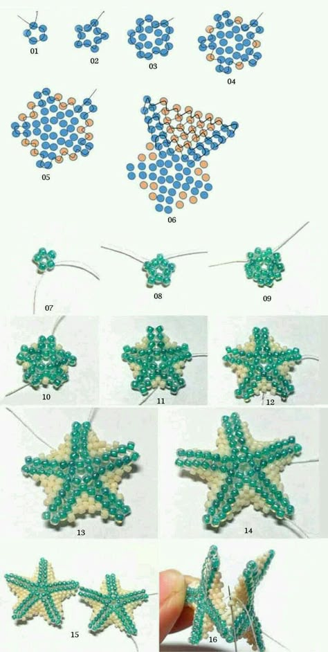 Beaded Starfish, Beaded Flowers Patterns, Beading Jewelery, Bead Weaving Patterns, Beading Techniques, Seed Bead Tutorial, Beadwork Patterns, Bead Stitching, Beaded Jewelry Patterns