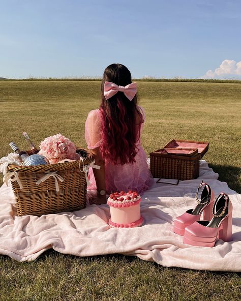 Pink Birthday Picnic Photo Shoot Fun Birthday Activity Ideas Pink Picnic Photoshoot, Picnic Photo Shoot Ideas, Ways To Spend Your Birthday, Pink Birthday Picnic, Picnic Birthday Photoshoot, Pink Picnic Aesthetic, Birthday Picnic Photoshoot, Champagne Tulle Dress, Birthday Starbucks