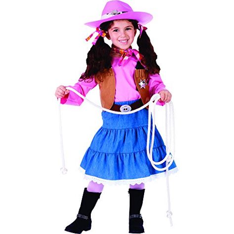 Junior Cowgirl  Size Medium 810 *** Check this awesome product by going to the link at the image. Cowgirl Dress Up, Halloween Apartment, Three Tiered Skirt, Halloween City, Halloween Videos, Halloween Unique, Halloween Infantil, Halloween Office, Halloween Creative