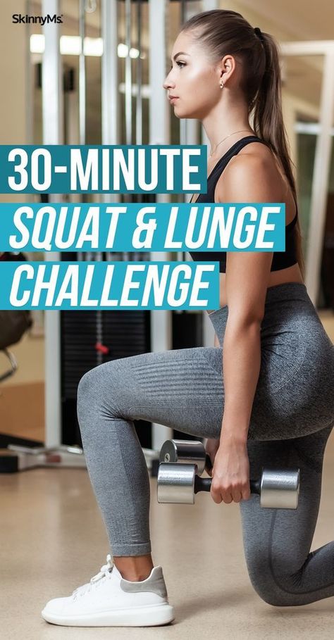 If you're looking to either build your legs and see how long you can endure, our 30-Minute Squat & Lunge Challenge was made just for you. Lunges Workout, Lunge Challenge, Build Stamina, Muscles Of The Neck, Lunge Workout, Squats And Lunges, Perfect Workout, Squat Workout, Improve Flexibility