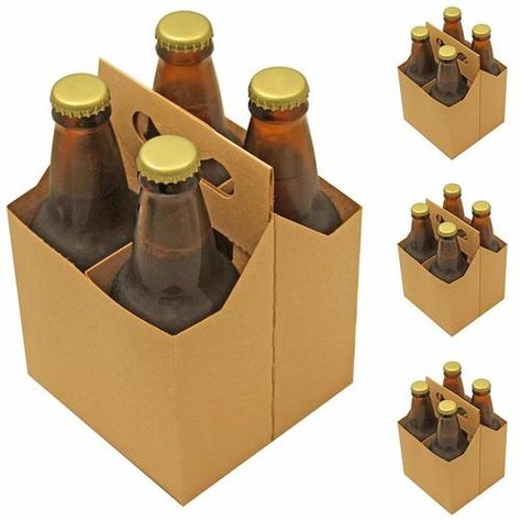 Your Groomsmen Will LOVE This DIY 4-Pack Beer Gift! Beer Carrier Design, Beer Pack, Vegetable Packaging, Groomsmen Beer, Beer Brewing Equipment, Beer Carrier, Beer Box, Diy Beer, Bourbon Drinks