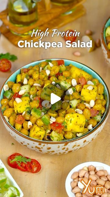 Yum on Instagram: "High Protein Chickpea Salad 

#highprotein #chickpeas #salad #tasty" Cheakpeas Recipes Healthy Salad, Chickpeas Salad, Chickpea Salad Recipes, Salad Recipes For Dinner, Chickpea Salad, Healthy Salad, High Protein Recipes, Healthy Salads, Protein Foods