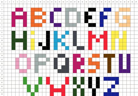 Pixel art à imprimer Pixel Art Alphabet, Pixel Art Letters, Pixel Alphabet, Pixel Art Logo, Number Handwriting, Retro Games Pixel, Disney Minecraft, Image Pixel Art, Modele Pixel Art