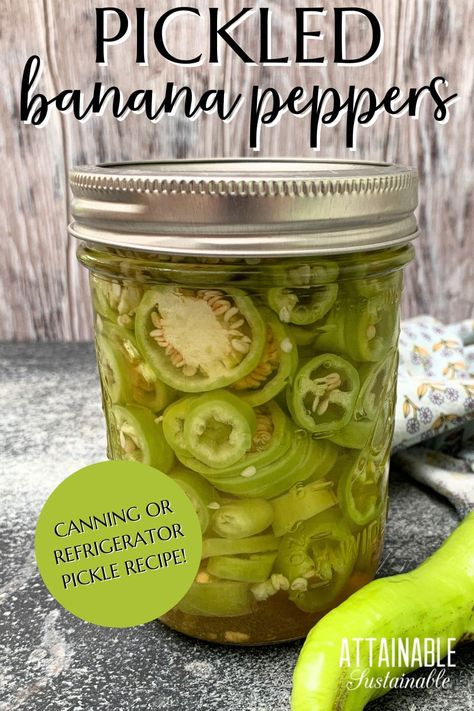 Banana Pepper Recipes For Canning, Fridge Pickled Banana Peppers, Canned Hot Banana Pepper Recipe, Water Bath Banana Peppers, Subway Banana Peppers Canning Recipes, Refrigerator Pickled Banana Peppers, Small Batch Pickled Banana Peppers, How To Pickle Banana Peppers Easy, Refrigerator Banana Pepper Rings