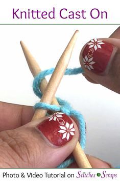 Knitting Projects For Beginners, Cable Cast On, Cast On Knitting, Casting On Stitches, Knitted Projects, Bamboo Knitting Needles, Knitting Help, Knitting Basics, Beginner Knitting