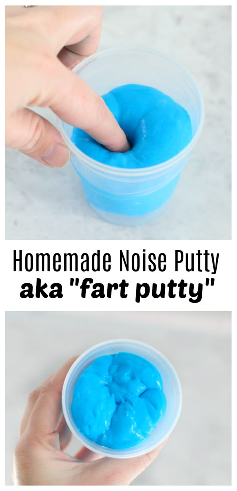 Homemade Noise Putty (Fart Putty) Sensory Play For Elementary, Rainy Day Toddler Crafts, Fun Indoor Summer Activities For Kids, Rainy Day Projects For Kids, Preschool Activities Easy, Indoor Science Experiments For Kids, Rainy Day Kids Crafts, Grossology Activities For Kids, Easy Rainy Day Activities For Kids