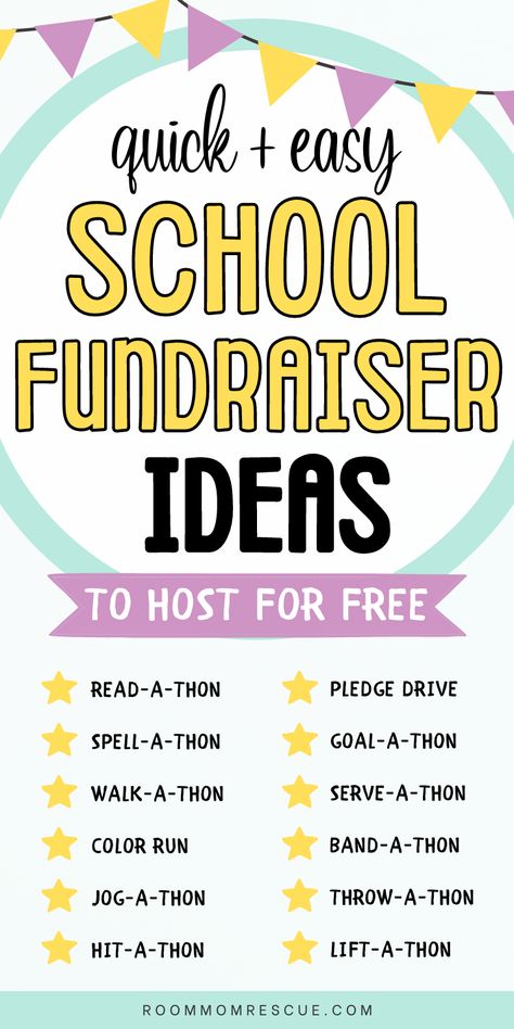 Read A Thon Fundraiser, School Fundraiser Ideas, Pta Fundraising Ideas, Easy School Fundraisers, School Fundraising Events, School Donations, Pta Events, Sunshine Committee, Read A Thon