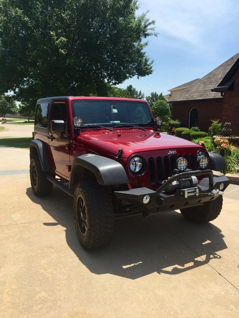 White And Red Jeep Wrangler, Maroon Jeep Wrangler, Black Jeep With Red Accents, Red Jeep Wrangler Unlimited, Red Jeep Wrangler, Dark Red Jeep Wrangler, Auto Jeep, 2 Door Jeep, Two Door Jeep Wrangler