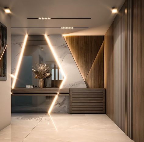 modern led tv wall design living room  led wall lights|  led wall ideas Lobby Wall Design, Interior Fireplace, Modern Hall, Elevator Interior, Cladding Design, Washroom Design, Luxury Living Room Design, Lobby Design, Tv Wall Design