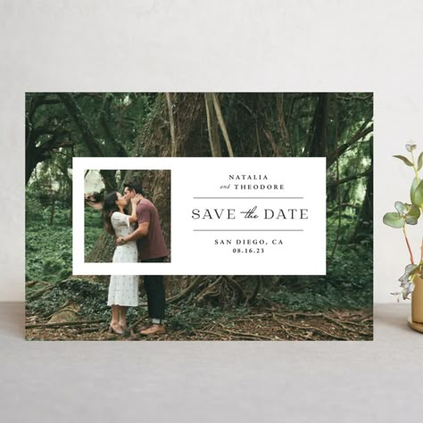 Window Save The Date Cards by Danie Romrell | Minted Parlour Photoshoot, Save The Date Ideas Photos, Save The Date Polaroid, Event Save The Date, Wedding Photo Album Layout, Album Design Layout, Instagram Design Creative, Photo Album Layout, Unique Save The Dates