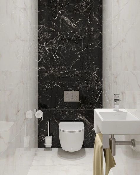 Bathroom Tiles Black And White, Tile Design Bathroom, Small Washroom Design, Latest Bathroom Tiles Design, Washroom Tiles Design, Wall Tile Design, Minimalist Small Bathrooms, Bathroom Wall Tile Design, Toilet And Bathroom Design