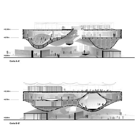 Floating Pavilion, Section Drawing Architecture, Expo 2020 Dubai, Floating Architecture, Project Architecture, Simple Yoga, Architecture Concept Diagram, Expo 2020, Architecture Design Sketch