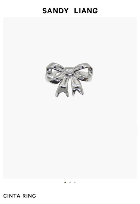 Sandy Liang Bow Ring 🎀 Sandy Liang Jewelry, Sandy Liang Bow, Prop Artwork, Room Pics, Digital Wardrobe, Sandy Liang, Bow Ring, Fire Nails, Virtual Closet