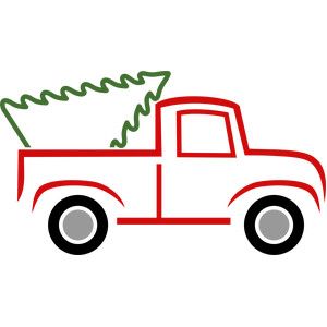 Red Silhouette, Christmas Red Truck, Christmas Tree Truck, Truck Paint, Christmas Truck, Rock Painting Designs, Christmas Drawing, Silhouette Design Store, Christmas Paintings