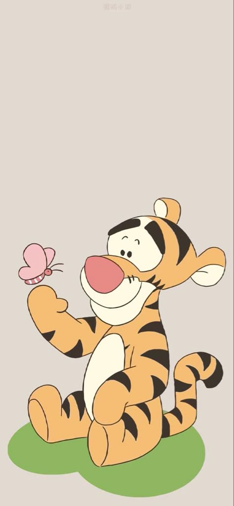 Tiger Winnie The Pooh Drawing, Tigger Painting, Tigger Wallpaper, Tiger From Winnie The Pooh, Bestie Wallpapers, Disney Tiger, Winnie The Pooh Decor, Winnie The Pooh Drawing, Tigger Disney