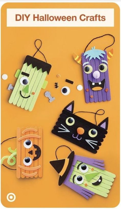 Diy Halloween Crafts For Kids, Craft Toddler, Diy Halloween Crafts, Spooky Diy, Bricolage Halloween, Halloween Arts And Crafts, Halloween Preschool, Easy Halloween Crafts